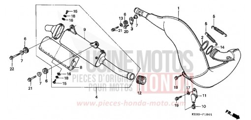 EXPANSION CHAMBER CR250RT de 1996